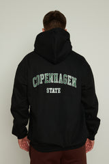BLACK/GREEN ZIP-HOODIE